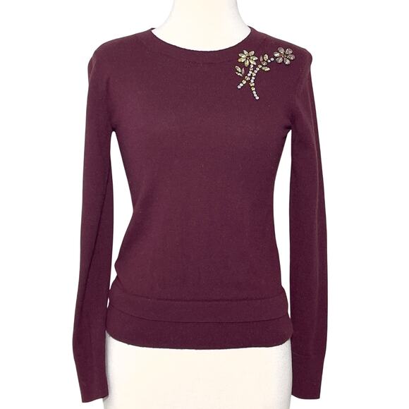 Kate Spade New York Sweaters - Kate Spade SZ XS Ruby Maroon Red Jewel Sweater